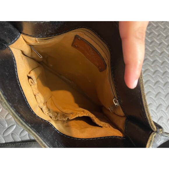 Patricia Nash Coin Venezia Crossbody Black Leather Bag Purse - Picture 8 of 11